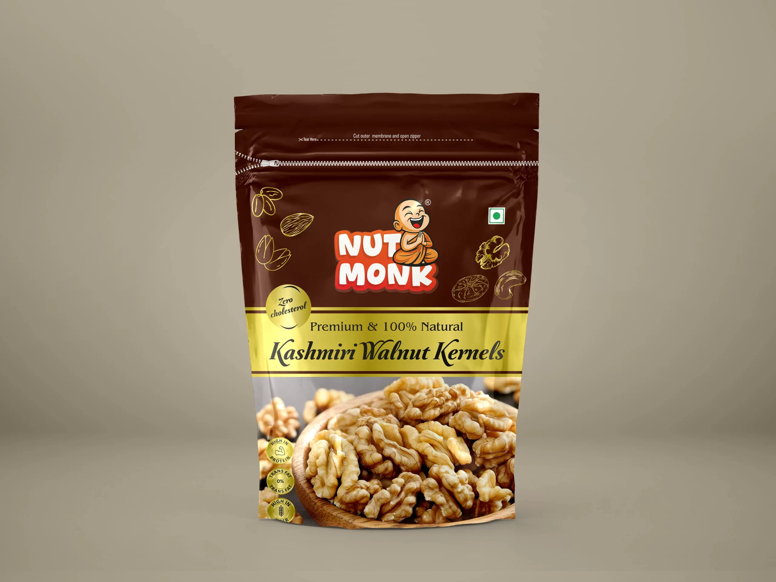 Nutmonk 100% Natural Kashmiri Walnut Kernels